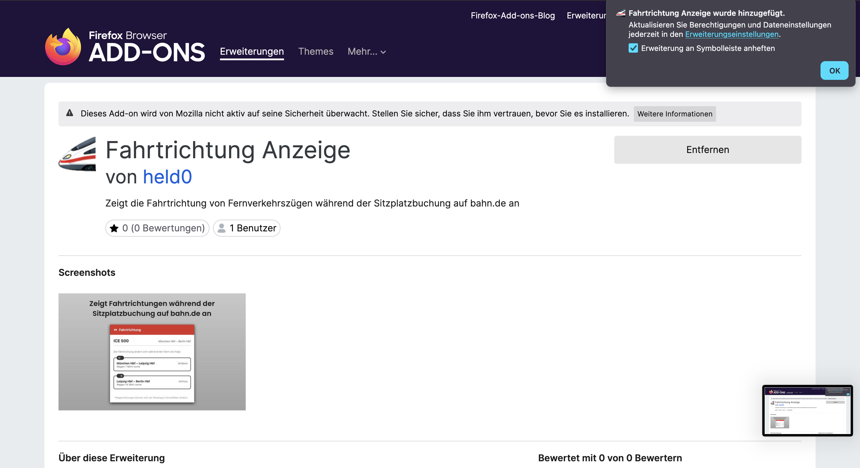 Angeheftet